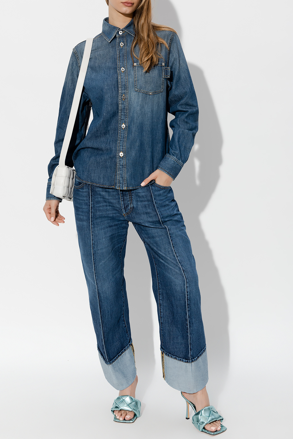 Manteaux Bottega Martinese fitting jeans Bottega Veneta Blue